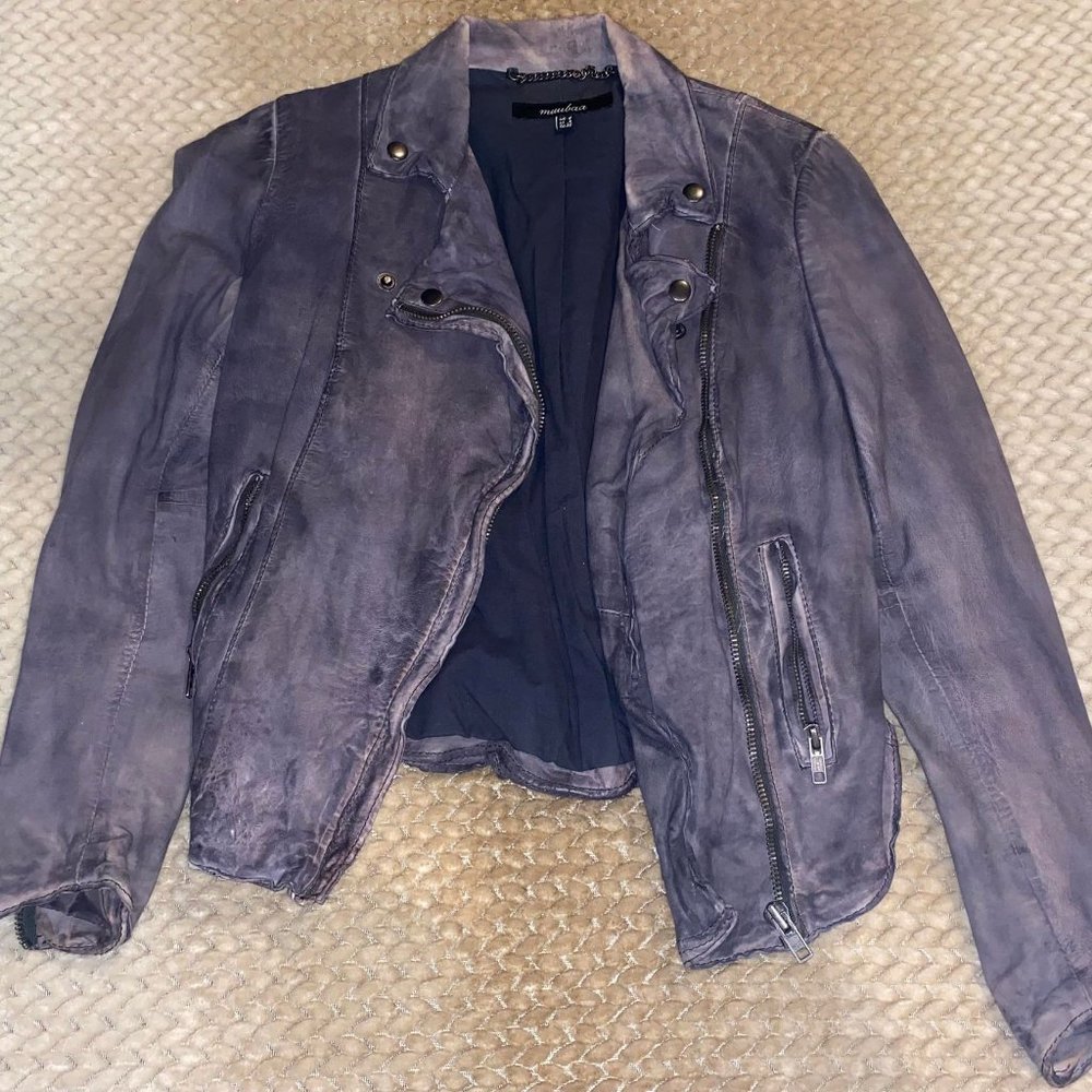 EEUC Muubaa Lamb Leather Charcoal Gray Jacket - UK8/US4 - ⭐️1 DAY FLASH SALE⭐️